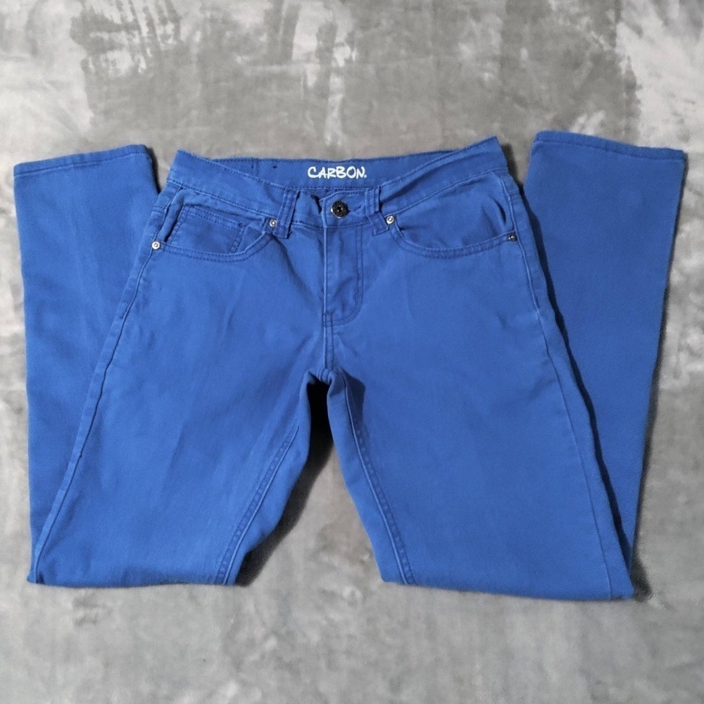 Carbon Cornflower bright Blue Stretchy Slim Jean Pants so soft Size 30x32